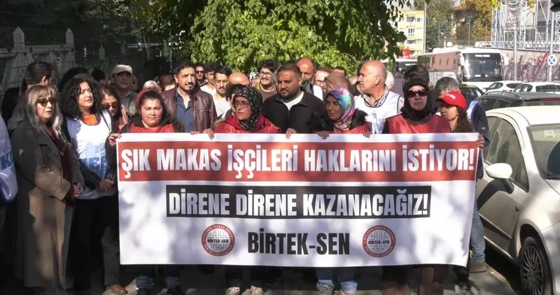 Şık Makas işçileri direnişi Ankara ya taşıdı: Haklarımızı alana kadar buradayız