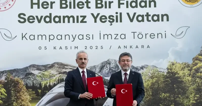 Ulaştırma ve Orman Bakanlığı el ele verdi: Her yolcuya bir fidan Gündem Haberleri