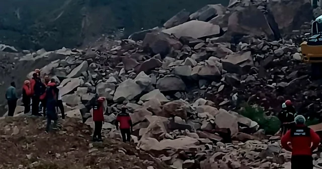 Ordu da taş ocağında göçük meydana geldi; 2 kişi enkaz altında kaldı Ordu Haberleri