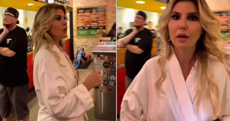 Gülben Ergen ABD de bornozuyla hamburgerciye gitti