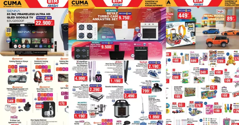 BİM AKTÜEL ÜRÜNLER KATALOĞU 5 7 KASIM Süpürge, Aksiyon kamerası, Ankastre set...