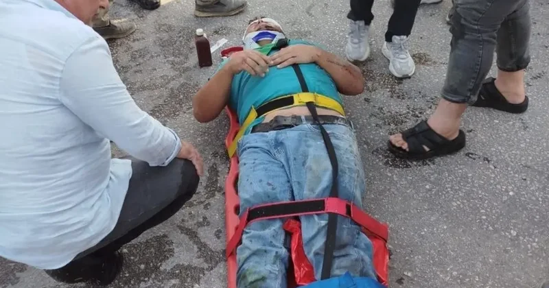 Motosiklet sulama kanalına düştü: 2 yaralı