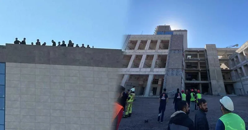 Şehir hastanesi inşaatında maaşlarını alamayan işçilerden intihar girişimi!