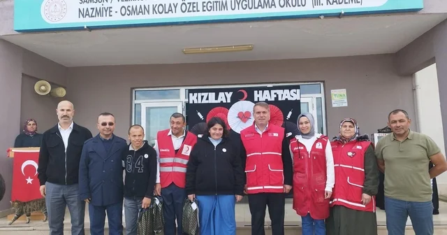 Samsun da Türk Kızılay dan özel öğrencilere moral ziyareti Samsun Haberleri