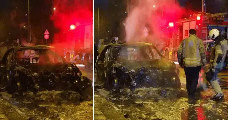 Küçükçekmece’de seyir halindeki otomobil alev topuna döndü İstanbul Haberleri