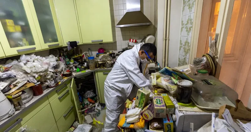 Eve giren ekipler şoke oldu: 4 kamyon çöp çıktı!