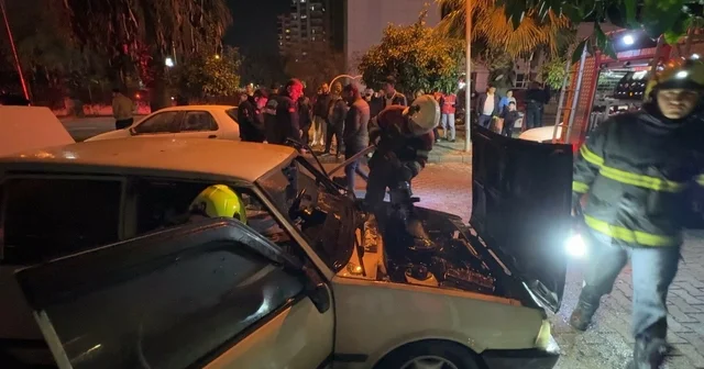 Aydın da park ettiği araç saniyeler içinde alev aldı Aydın Haberleri