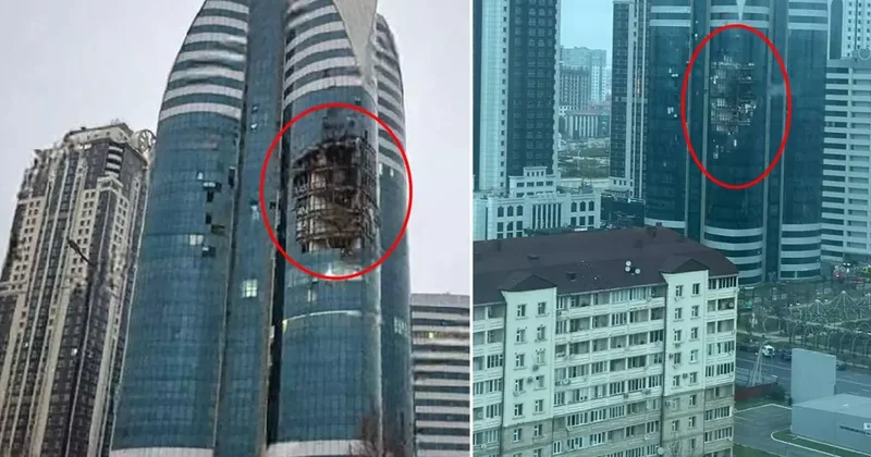 Ülkenin başkenti alarm sesleriyle yıkıldı! Gökdeleni dronla vurdular