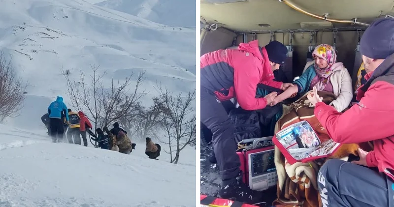 Van da polis helikopteri doğumu yaklaşan kadın için havalandı Gündem Haberleri