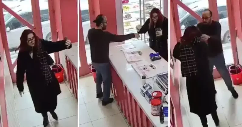 Elinde telefonla dükkana girdi, yaptıklarına kimse anlam veremedi