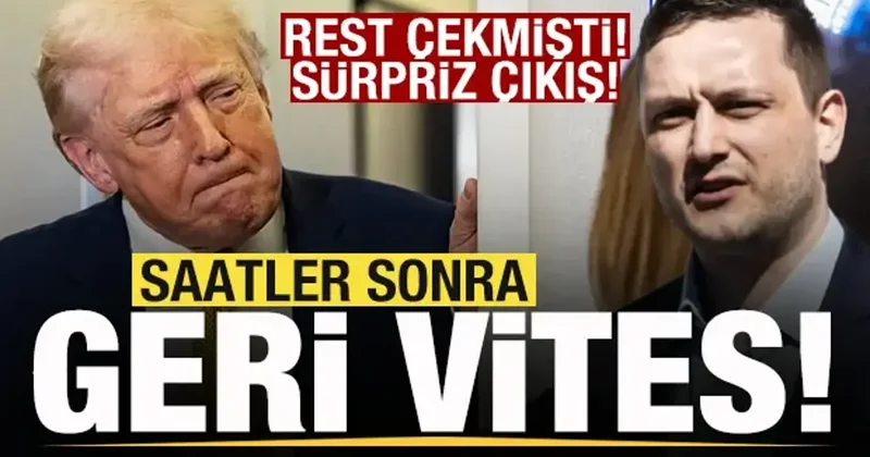 Trump a rest çekmişti! Saatler sonra geri vites! Sürpriz ABD çıkışı!