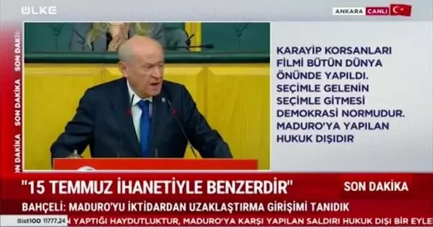 Maduro vurgulu Terörsüz Türkiye sözleri: Bahçeli den ayakta alkış tufanı kopartan açıklama