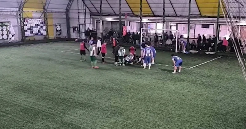 Köy turnuvasında dili boğazına kaçan futbolcu, hakem sayesinde hayata tutundu