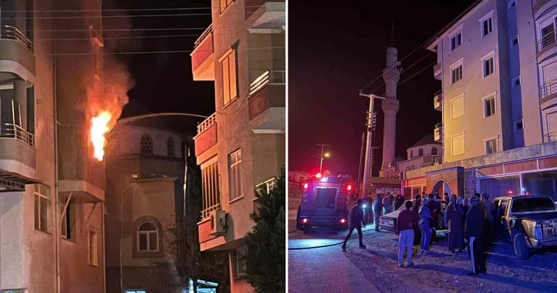 Elektrikli soba yangına neden oldu: Daire alev alev yandı Mersin Haberleri