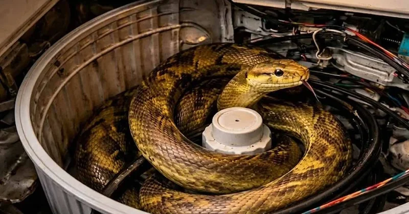 Çamaşır makinesinin içinden yılan çıktı Sözcü Gazetesi