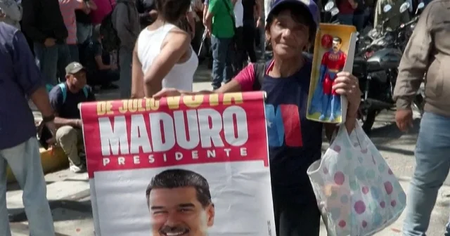 Venezuela’da binlerce kişi Maduro için toplandı VİDEO İZLE