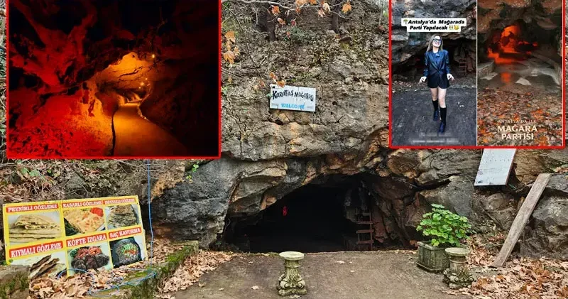 Antalya daki Karataş Mağarası nda tekno parti