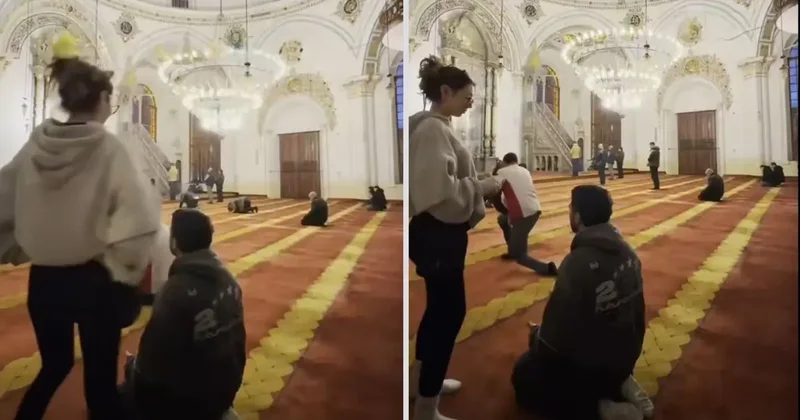 Görüntü Konya daki bir camiden! Videoyu izleyen herkes Bakan Yerlikaya yı etiketledi