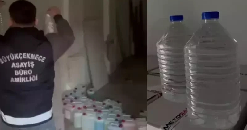 Büyükçekmece de kaçak alkol operasyonu