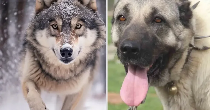 Yasak aşk yaşayan iki ezeli düşman! Kurt ile kangal çiftleşti, ortaya acayip bir tür çıktı