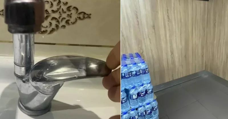 Günlerdir suların kesik olduğu ilde marketlerde içme suları tükendi