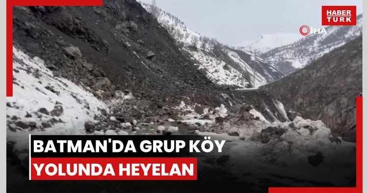 Batman da grup köy yolunda heyelan: 2 minibüs mahsur kaldı