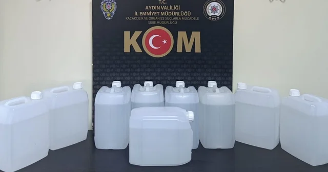Aydın da 45 litre etil alkol ele geçirildi Aydın Haberleri
