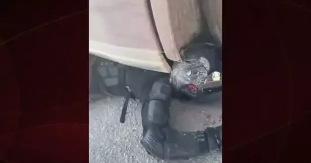 Tırın altında kalan motosiklet sürücüsünün ölümden mucize kurtuluşu