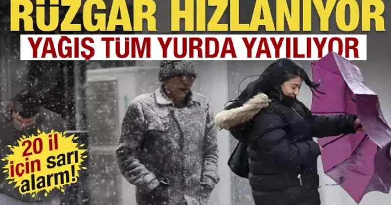 Meteoroloji 20 ili uyardı: Kuvvetli kar ve fırtına geliyor! Saatte 80 kilometreyi bulacak