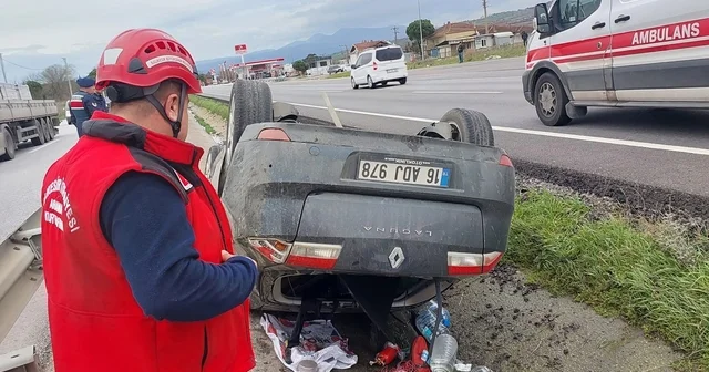Susurluk ta tek taraflı trafik kazası: 1 yaralı Balıkesir Haberleri