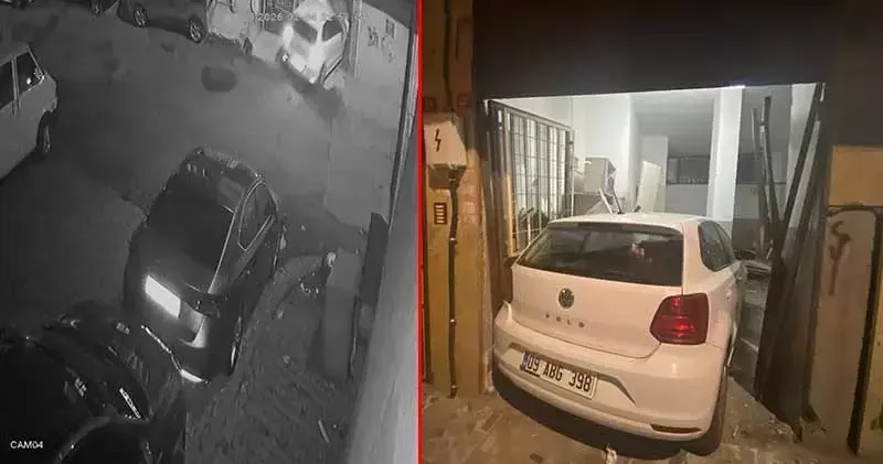 Kağıthane’de 3 ay önce ehliyetini alan sürücü fren yerine gaza bastı; depoya daldı