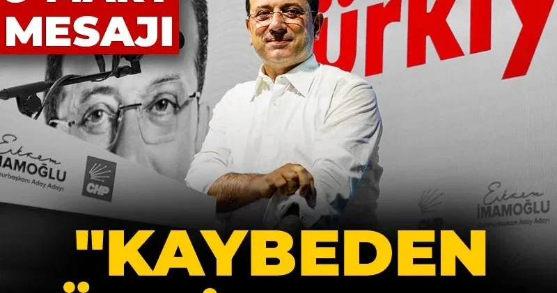 İmamoğlu ndan 9 Mart mesajı: Kaybeden Türkiye olur