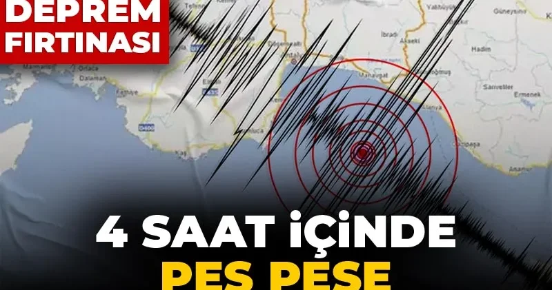 Antalya açıklarında deprem fırtınası: 4 saat içinde peş peşe 7 sarsıntı birden!