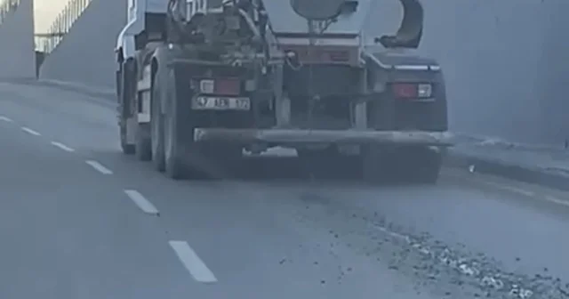 Yola beton döken sürücüye 3 bin TL ceza Adıyaman Haberleri