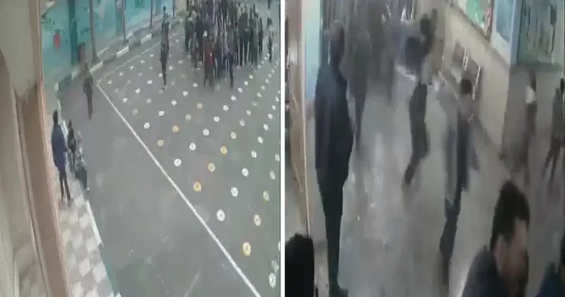 İran da yakınına düşen füzenin dehşeti kameralarda: Çocuklar dehşeti yaşadı