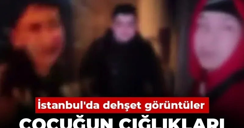 Çocuğun çığlıkları durdurmaya yetmedi! İstanbul da dehşete düşüren görüntüler