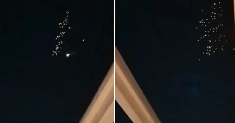 İran dan İsrail e balistik füze yağmuru: Gökyüzü alev aldı