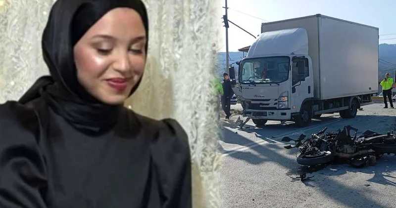 Motosiklet kamyonetle çarpıştı! 22 yaşındaki Goncagül hayatını kaybetti