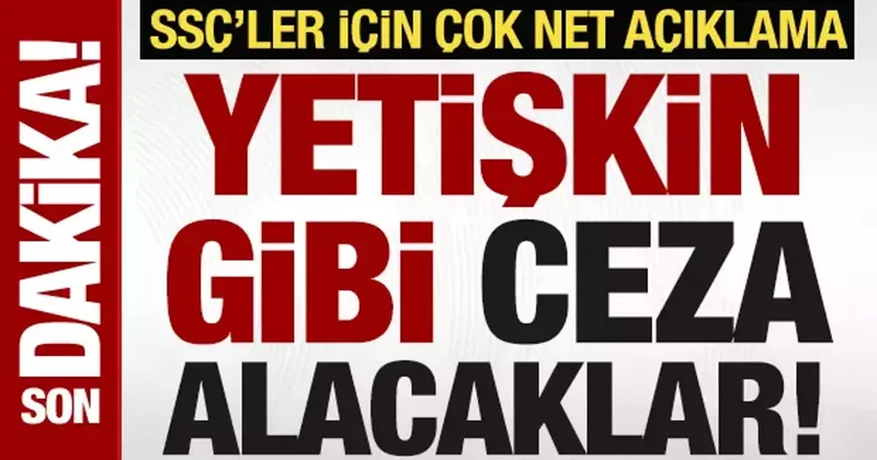 Bakan Gürlek duyurdu: Suça sürüklenen çocuklara yetişkin cezası geliyor