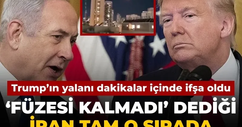 Trump ın yalanı dakikalar sonra ifşa oldu: Füzesi kalmadı dediği İran tam o sırada Tel Aviv i vurdu