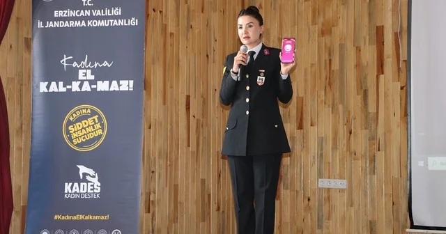 Erzincan jandarmasından KYK öğrencilerine güvenlik ve bağımlılıkla mücadele eğitimi Erzincan Haberleri