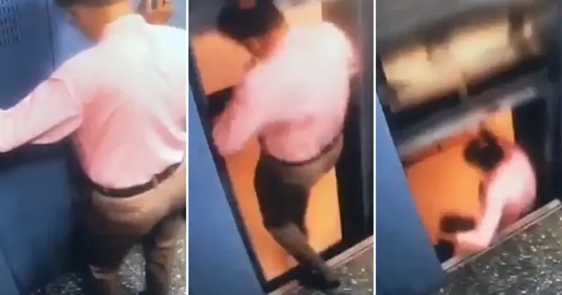 Asansörle kat arasında sıkışmaktan saniyelerle kurtuldu