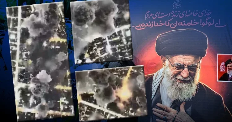 İsrail savaş uçakları Hamaney in yeraltı askeri sığınağını böyle vurdu