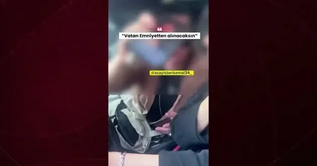 İstanbulda trafikte kimlikli tehdit: Vatan Emniyetten alınacaksın