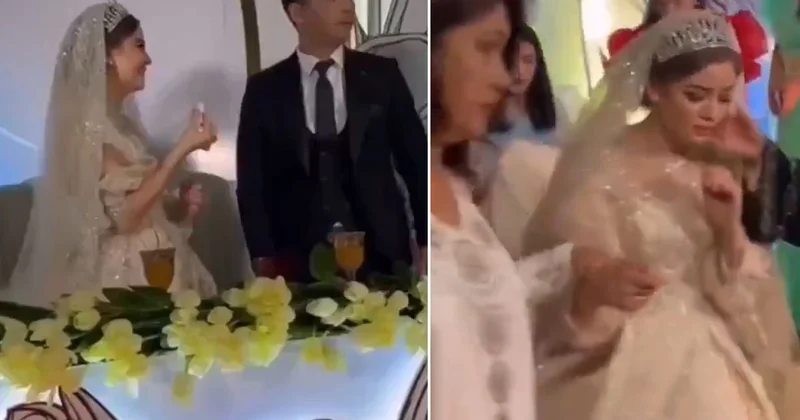 Düğünde skandal! Damat gelini tokatladı, annesi alıp götürdü