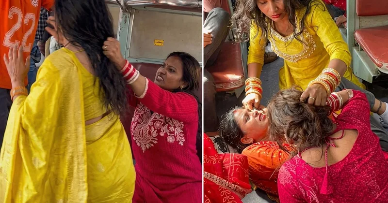 Eşinin kendisini aldattığını fark edince treni birbirine kattı