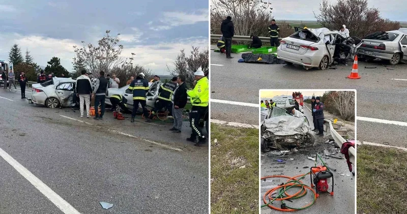 Ankara da iki otomobilin kafa kafaya çarpıştığı feci kaza: Dört ölü Ankara Haberleri