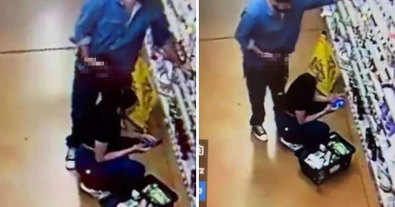 Markette iğrenç olay! Genç kadına cinsel organını gösterip taciz etti