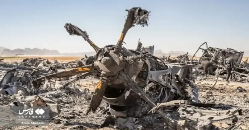 Fotoğraflar İran da düşürülen uçak krizini alevlendirdi: Enkazdan gelen görüntüler gündemde!