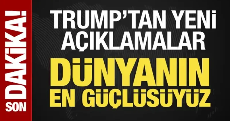 Trump tan dünyaya Dünyanın en güçlüsüyüz mesajı